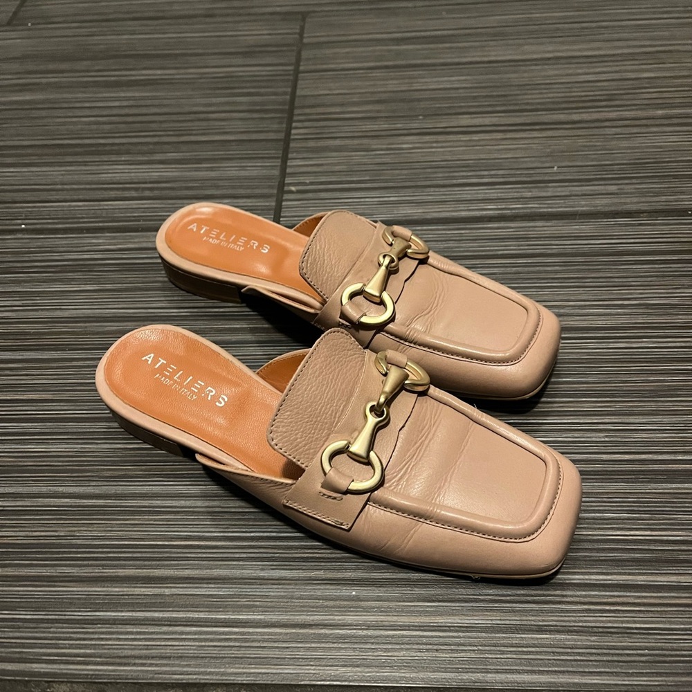Tan Leather Mules - Picture 2 of 2
